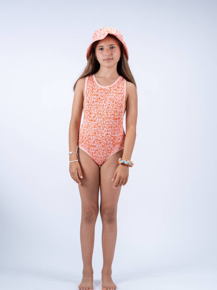 Paperboat - Wholesale One Piece Swimsuit - Kids - Paradise flowers frilled swimsuit0