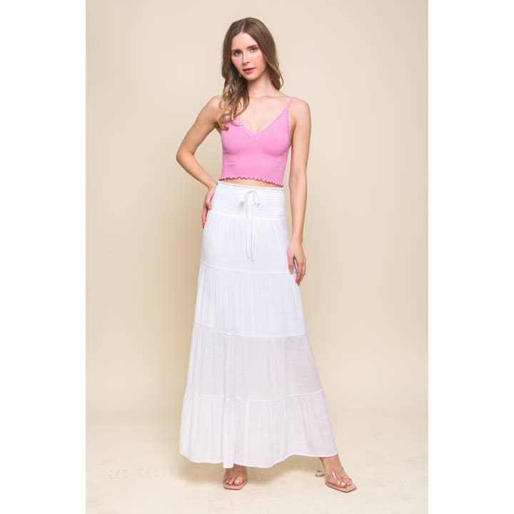 Smocked Maxi Skirt for wholesale by Apolline