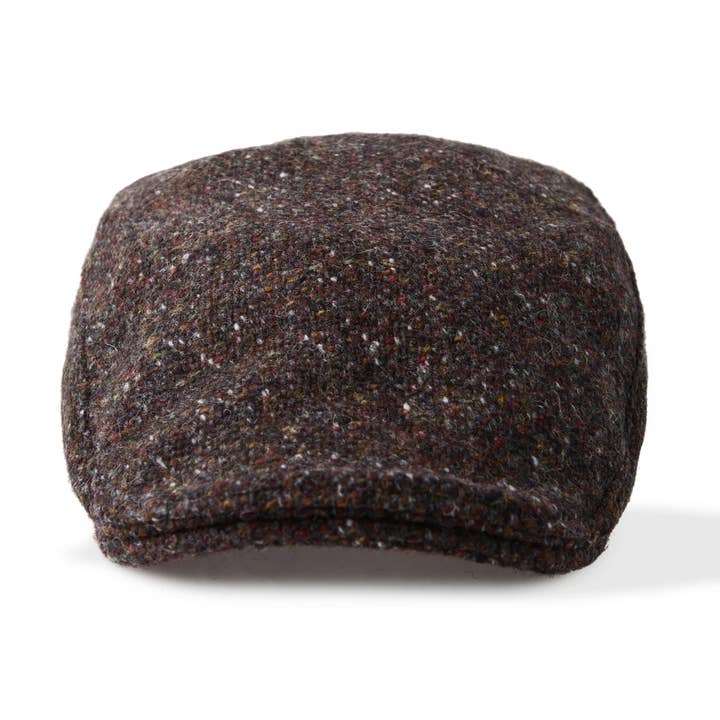 Dublin Gift Company - Wholesale News boy/school boy hat – Men's - Men’s Chocolate Brown Donegal Tweed Newsboy Cap1