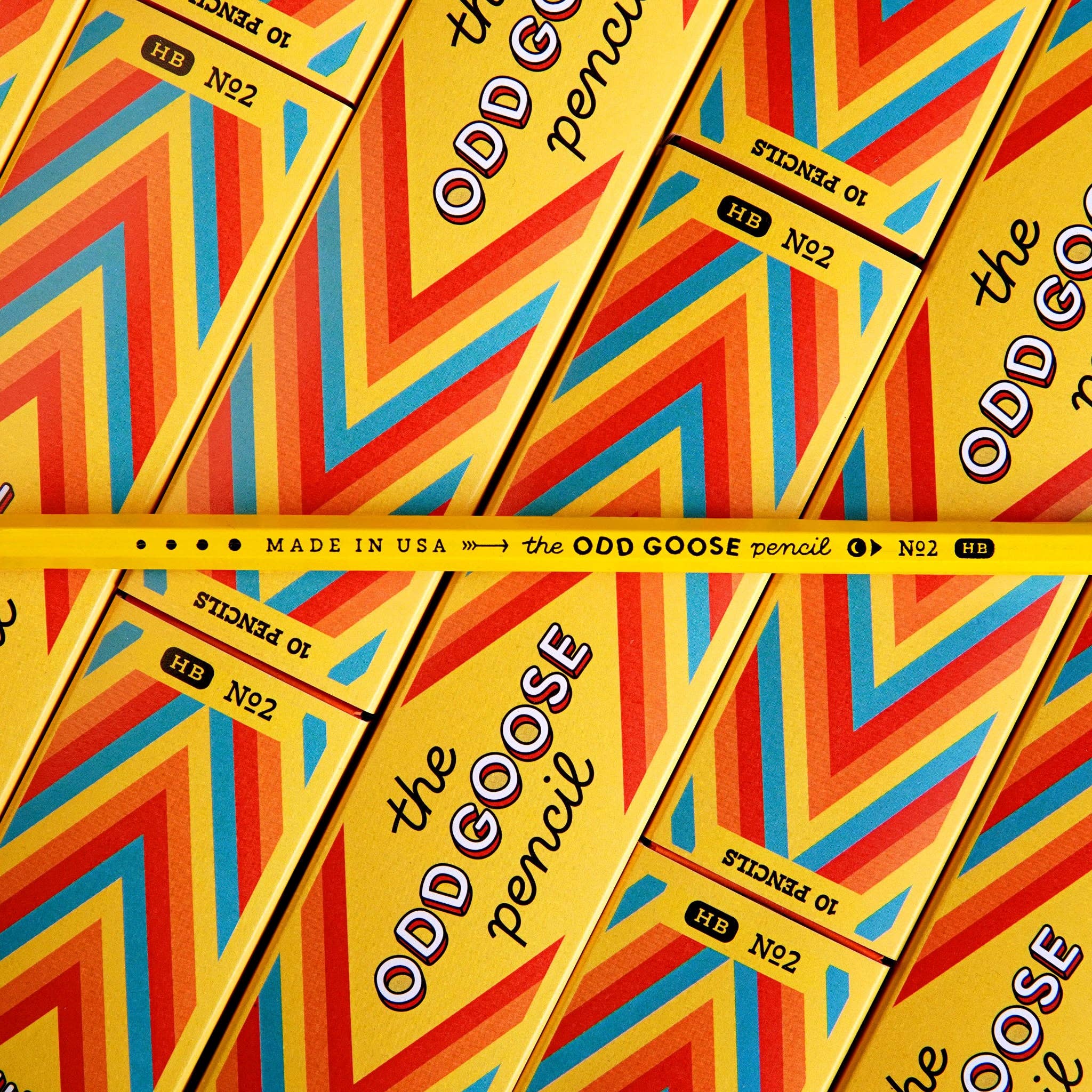 Odd Goose Stationery – wholesale Pencil – The Odd Goose Pencil - Handmade Giftable Retro Style Box3