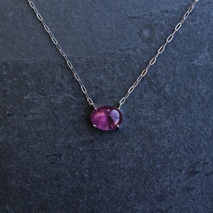 Kimiya Designs - Wholesale Pendant/Charm Necklace - Solitaire Oval Tourmaline Necklace5