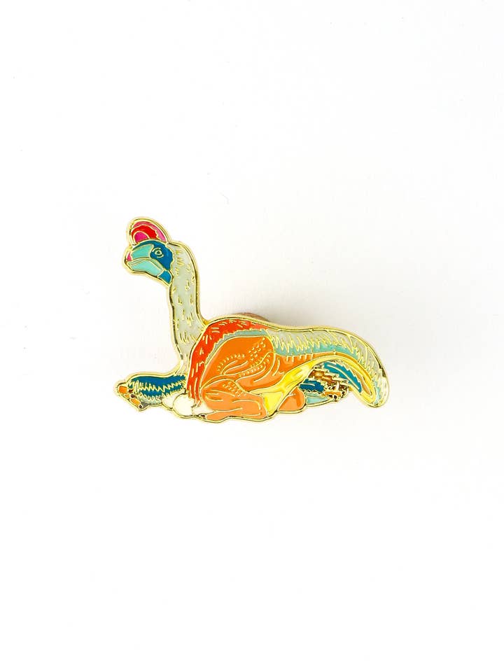 Pin de esmalte de Oviraptor (Oviraptor philoceratops) para venta al por mayor de Stemcell Science Shop