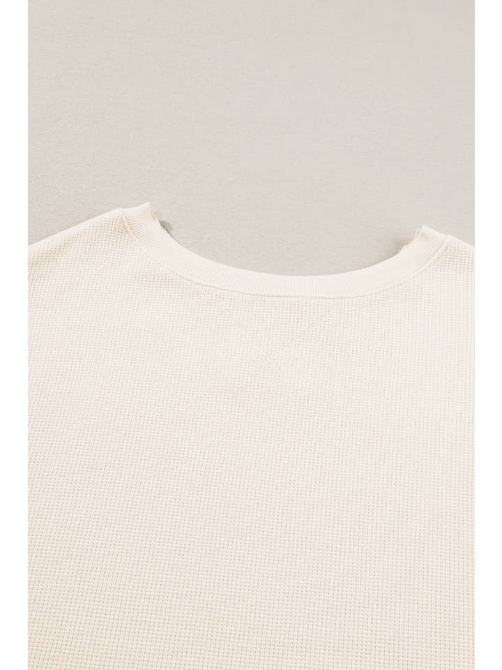 PRETTY BASH - Wholesale Knit Top - Women's - Waffle knit Bishop Sleeve Side Split Top9