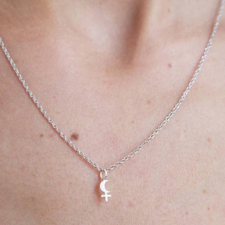 Sofia Ramsay - Wholesale Pendant/Charm Necklace - Planet Symbol Dainty Charm Necklaces in Sterling Silver9