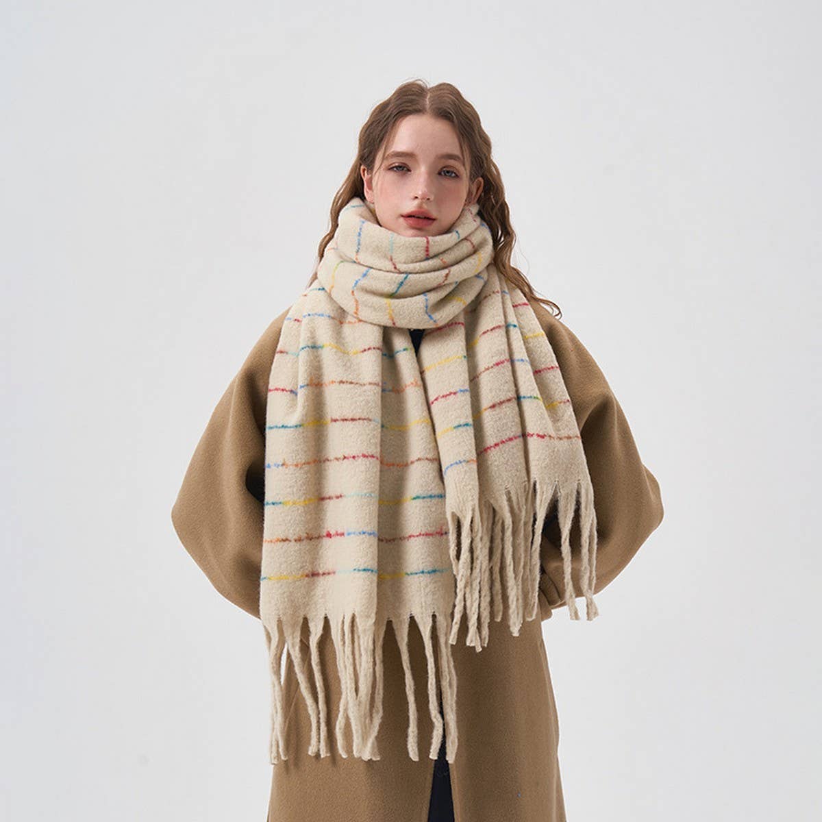 ACCITY - Wholesale Scarf - Women's - Gradient Soft Striped Scarf for Winter_CWASC23228