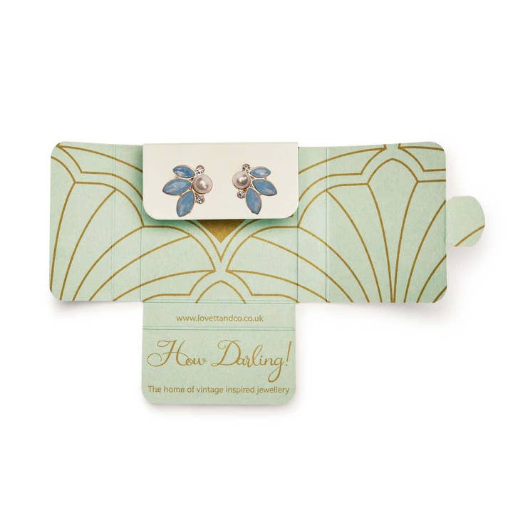 Lovett & Co – wholesale Dangle earrings – Teal Peacock Feather Earrings: Feather Long Drop Earrings3