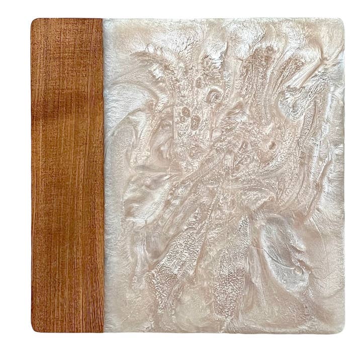 Tiramisu - Wholesale Cheese Board - Ivory Resin & Wood Cheese Board1