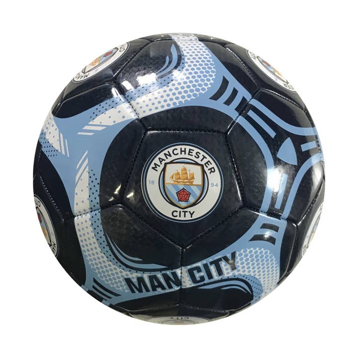 Ballon de soccer Manchester City Comet bleu marine Taille 5 pour la vente par Icon Sports