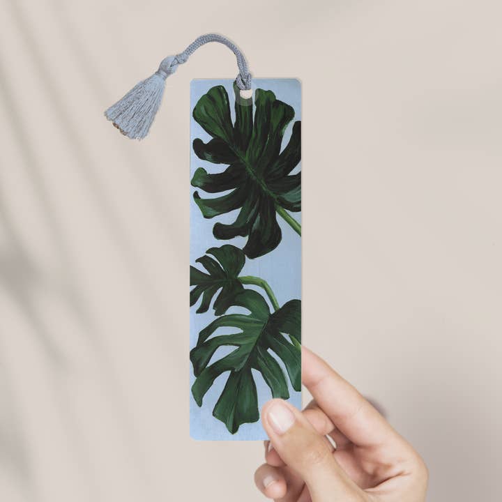 Victoria in Design - Wholesale Bookmark - Mon Monstera Bookmark with Tassel