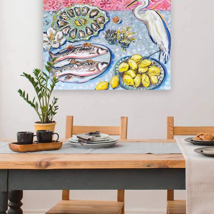 GreenBox Art - Wholesale Painting/Drawing - A Southern Table Stretched Canvas