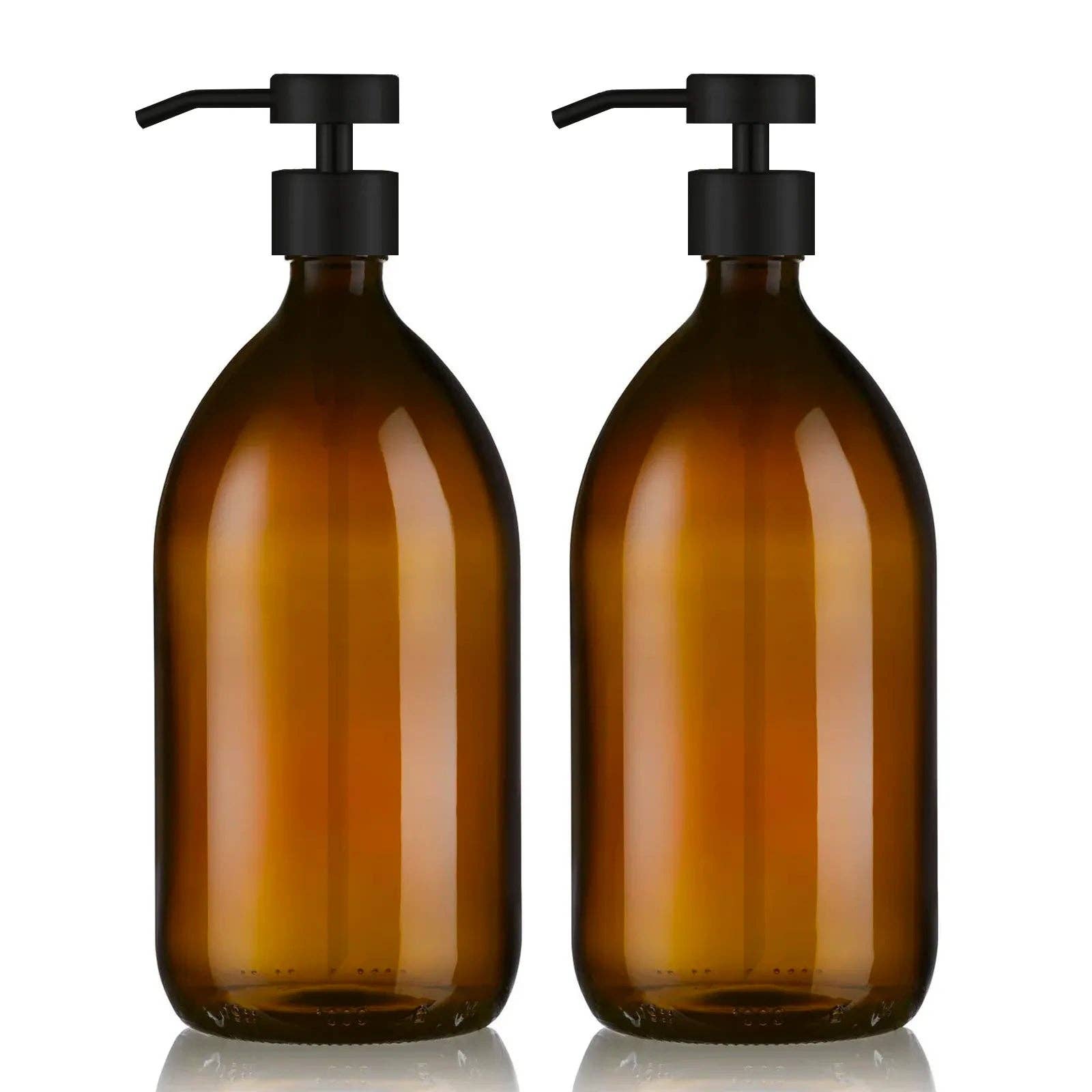Little Pots - Wholesale Soap Dispenser - Amber glass soap dispenser duo – Stainless steel pump10