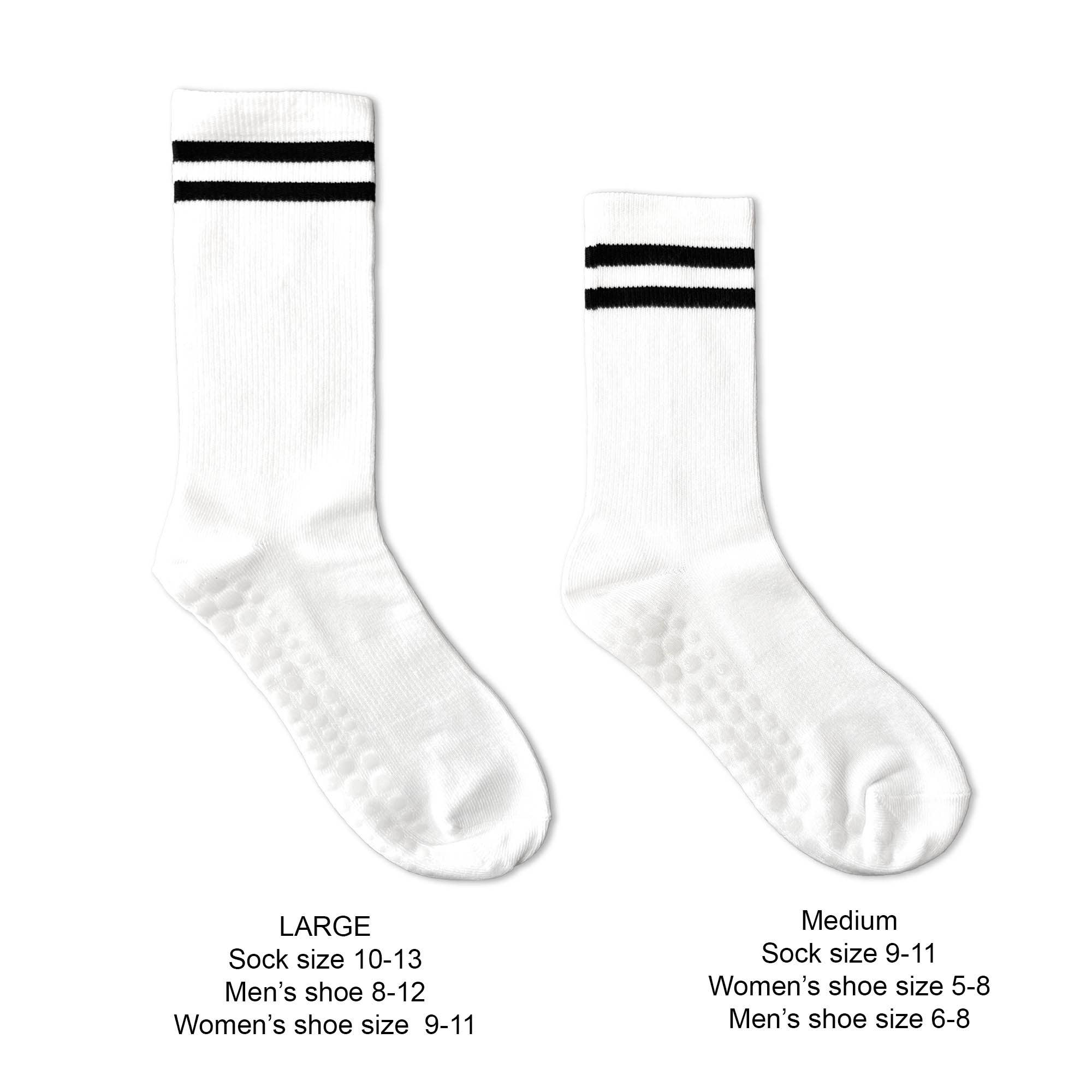 Sockprints - Wholesale Socks - Unisex - Custom Printed Striped Crew Socks with Gripper Soles1