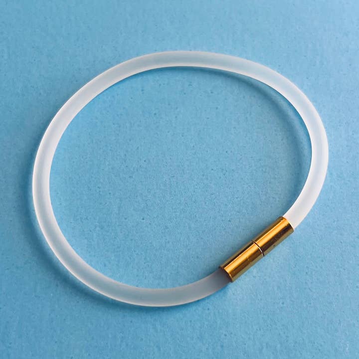 Robyn com fecho magnético Soft-Touch Pulseira de Silicone Transparente por atacado de Unklaspe