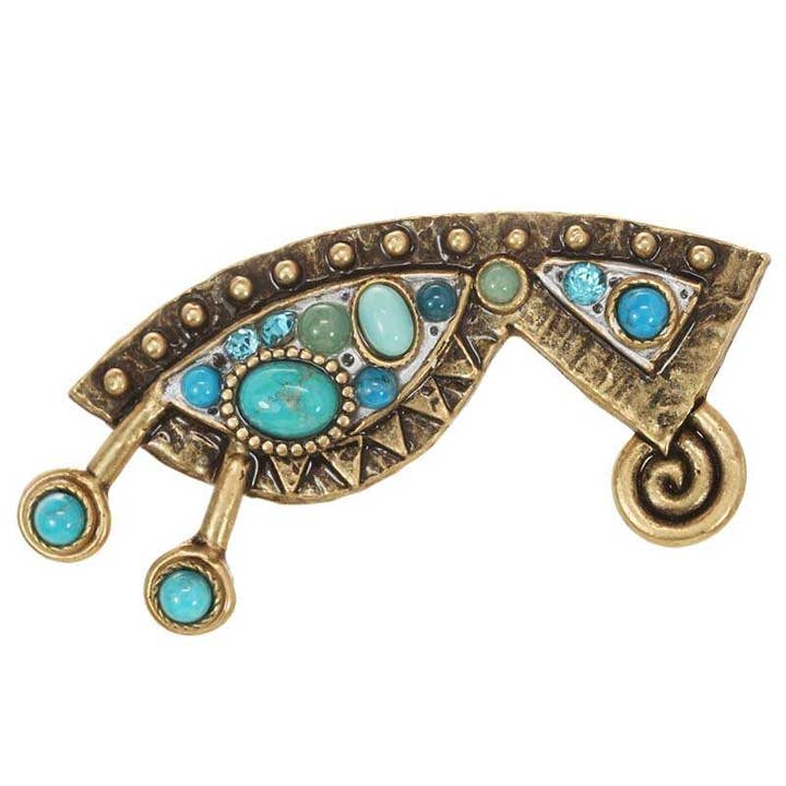 Broche abstraite du Nil pour la vente par Michal Golan Jewelry