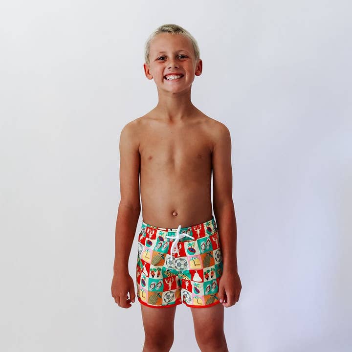 MA-ME-MI | BOARDIES | BRAZIL IN SQUARES for wholesale by Minimalist Folk Co.