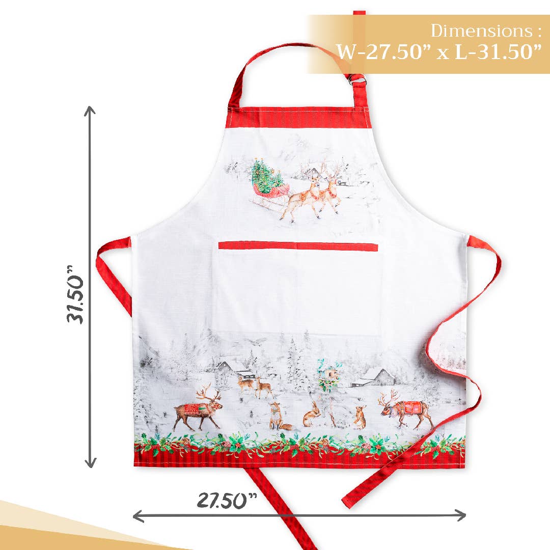 Maison d'Hermine - Design in Every Thread - Wholesale Apron - Apron 100% Cotton - Gifts for Christmas -Christmas Tradition3