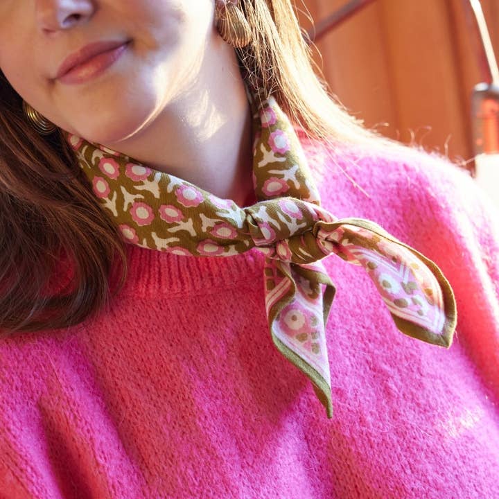 Foulard Indien Enfant - Isha Absynthe pour la vente par Bonheur du Jour