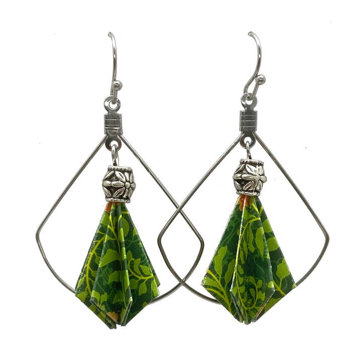 Origami Earrings (Water Resistant) - The Florence for wholesale by Paper Moon Origami Co.