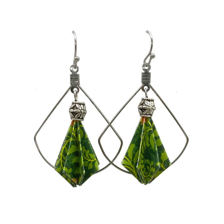 Origami Earrings (Water Resistant) - The Florence for wholesale by Paper Moon Origami Co.