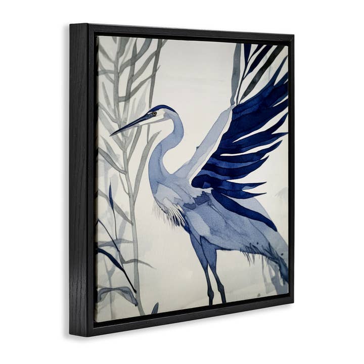 Stupell Industries – wholesale Wall sign – Whimsical Blue Heron - Framed Wall Art19