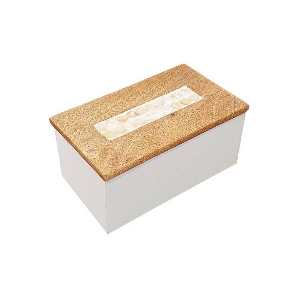 AULICA - Wholesale Food Storage Container - White box with wooden lid 18x11x7.5cm0