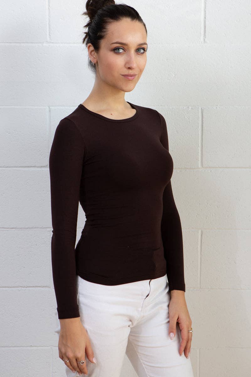 Madiva - Wholesale T-Shirt - Women's - Venere Long Sleeve T-shirt - Bielastic Micromodal0