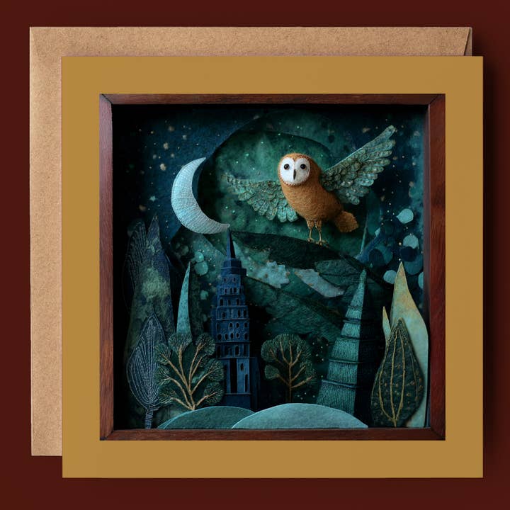 Night Owl 2D Printed Card for wholesale by Good Post Day