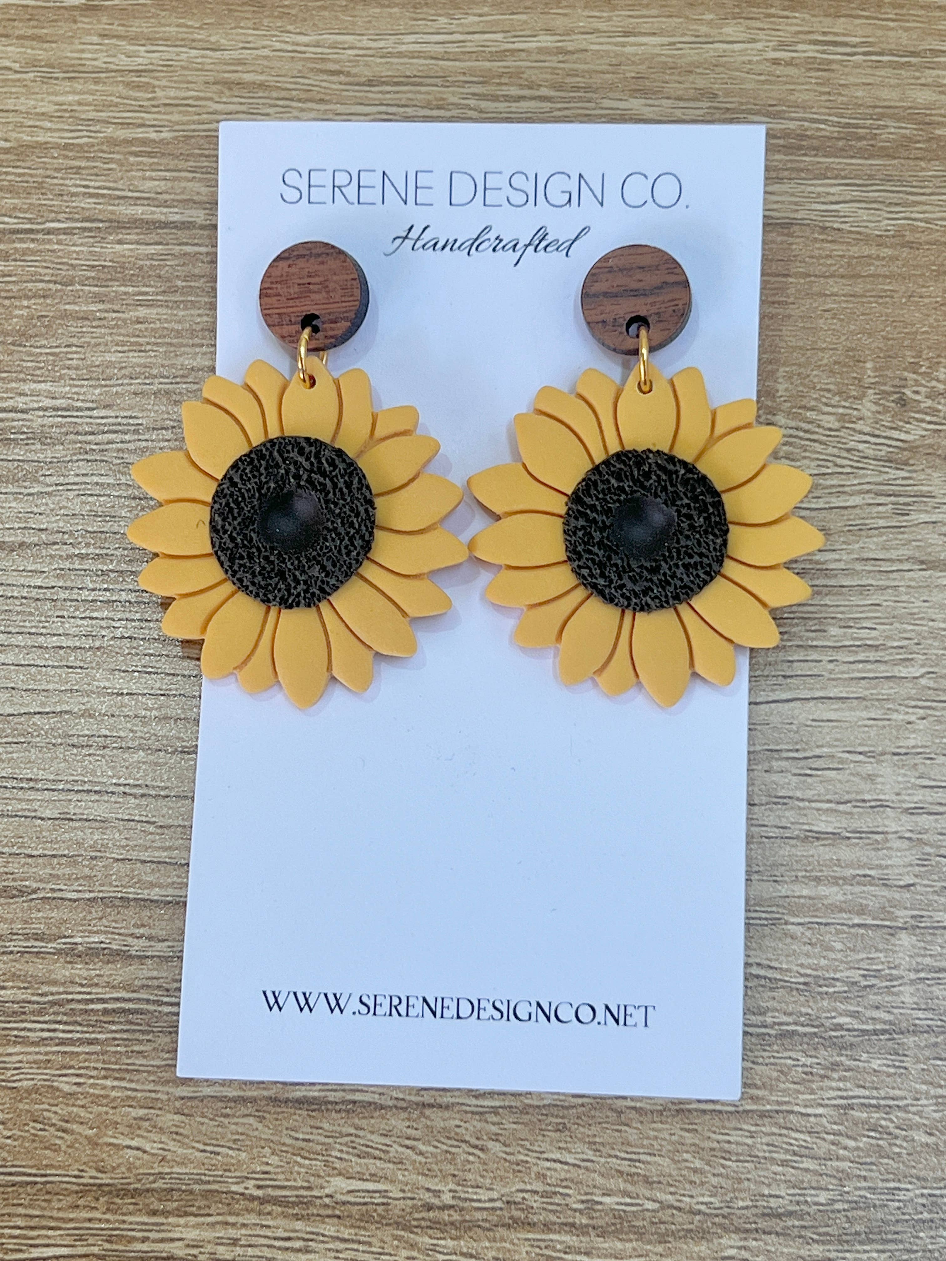 Serene Design Co. - Wholesale Dangle Earrings - Sunflower Drop Earrings1