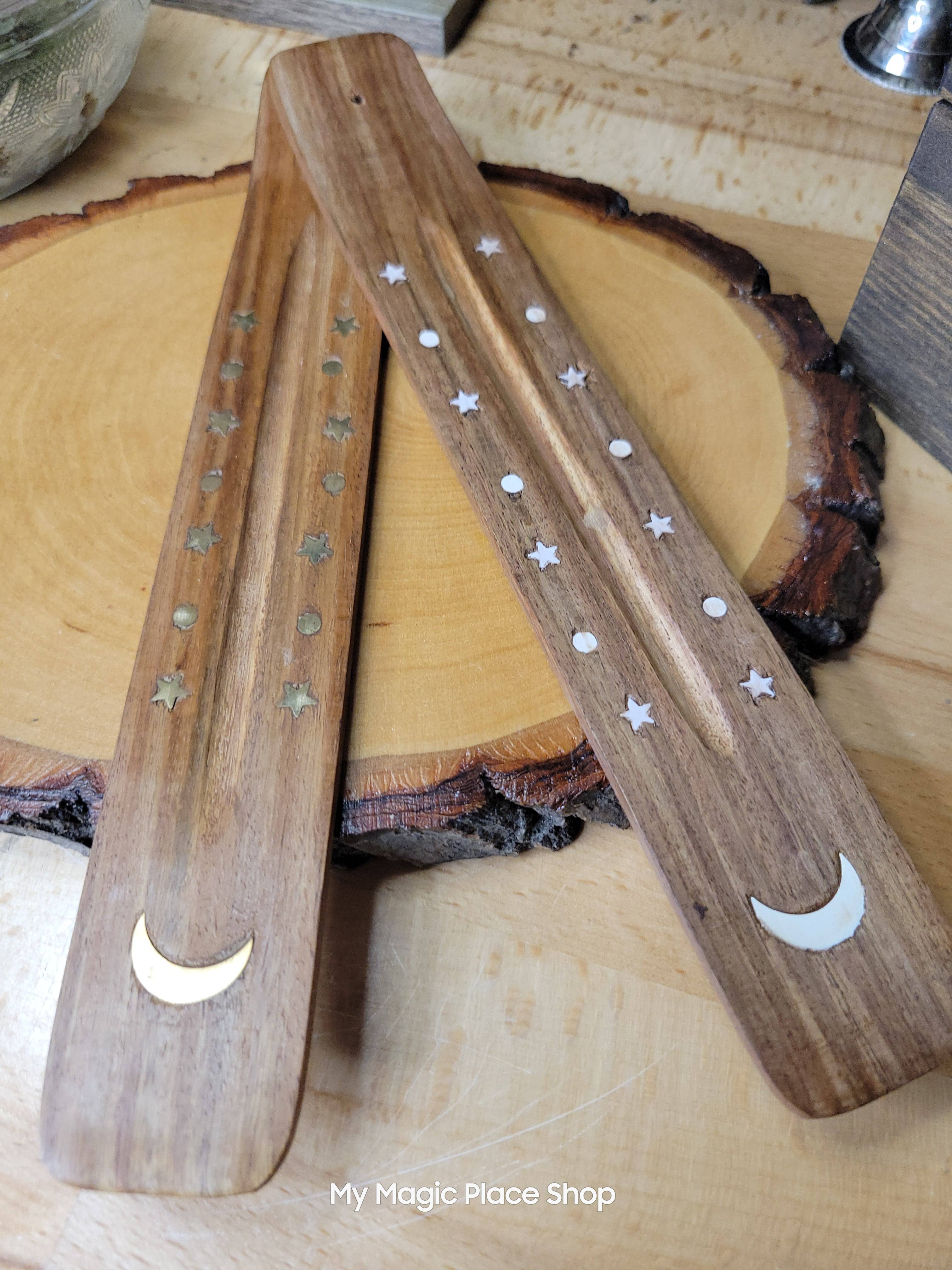 My Magic Place Shop - Wholesale Incense Holder - Wooden Ash Catcher Incense Holder/Hand Crafted Incense Burne5