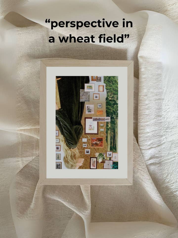 "perspective in a wheat field" 4x6 art print for wholesale by Keen Design