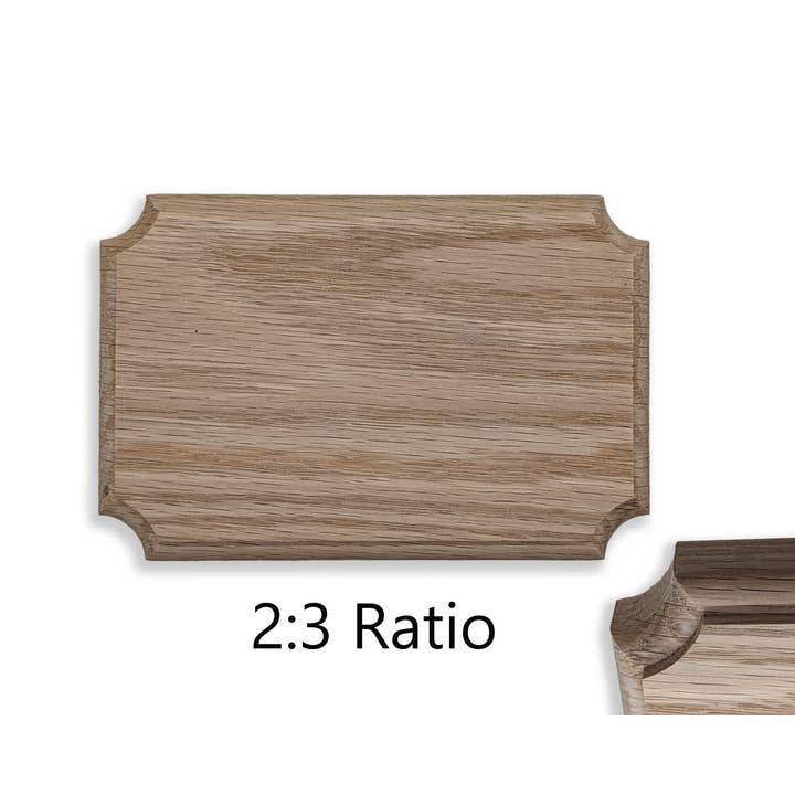 Wild Woodworker - Wholesale Plaque - 2:3 ratio blank wooden plaque (unfinished) Oak, Flush Mounted4
