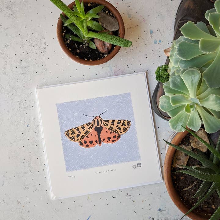 "Harnessed Tiger" Fine Art Limited Edition Serigraph for wholesale by Midnight Oil Studio & Workshop