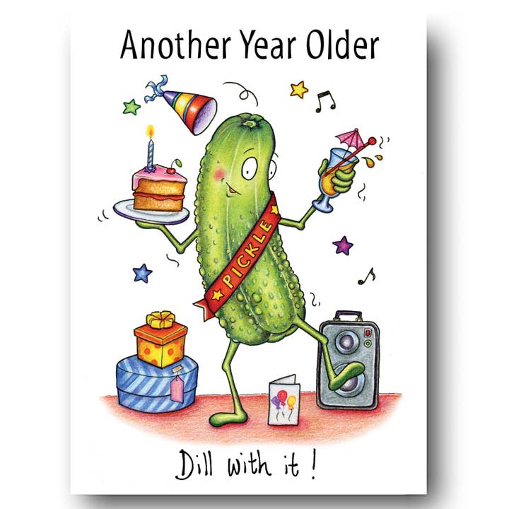 Dill With It Greeting Card for wholesale by Draw UK
