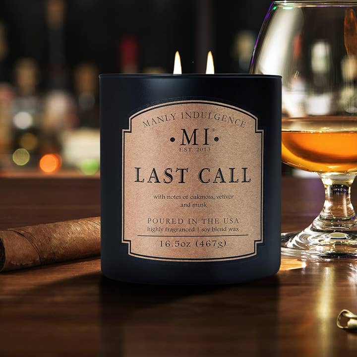 Last Call 2-Wick Scented Jar Candle, Soy Blend Wax, 16.5oz for wholesale by MVP Group International INC