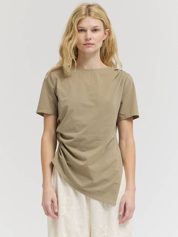 42303 - ASYMMETRIC JERSEY TOP for wholesale by Grade & Gather