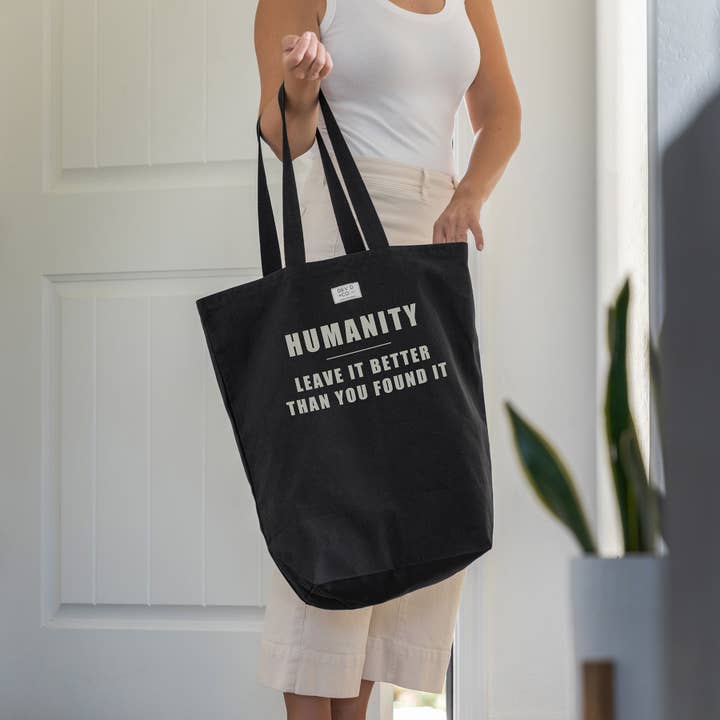 Bolsa de lona Humanity Leave It Better Than You Found It para venta al por mayor de DEV D + CO.