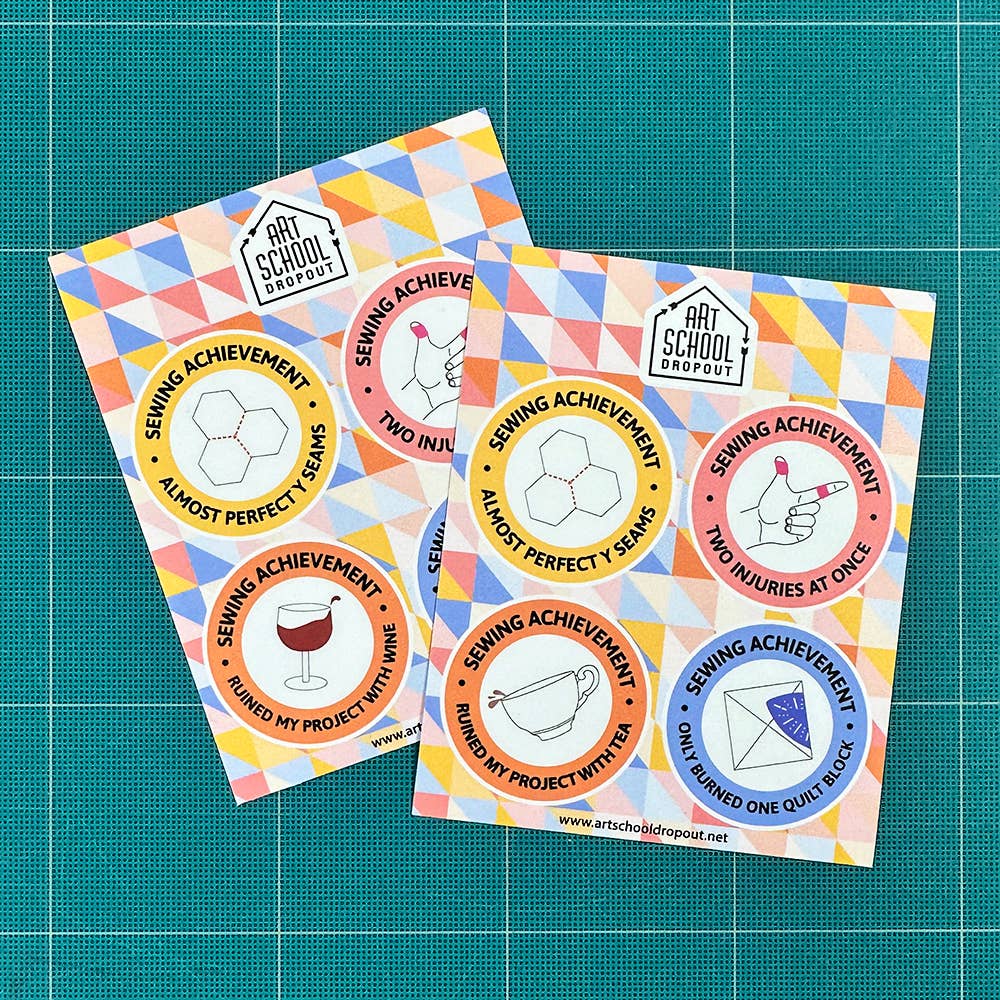 Art School Dropout - Wholesale Sticker - Sewing Achievements Sticker Sheet - Two Options1