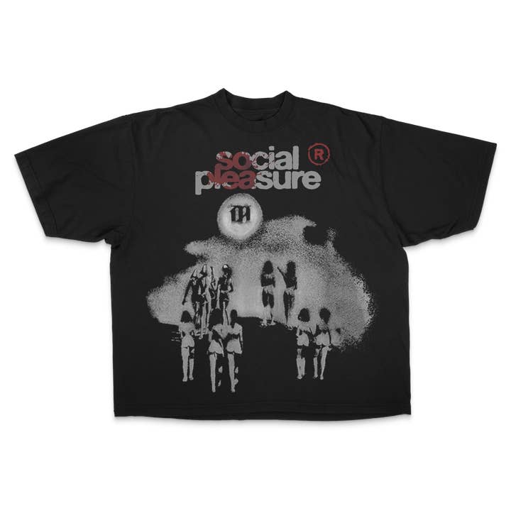 Social Pleasure Drop Shoulder Tee for wholesale by Worksofmadness