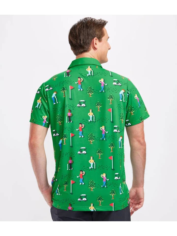 Tipsy Elves - Wholesale Polo - Men's - 8-Bit Birdie Golf Polo Shirt - Men's Fun Golf Apparel3