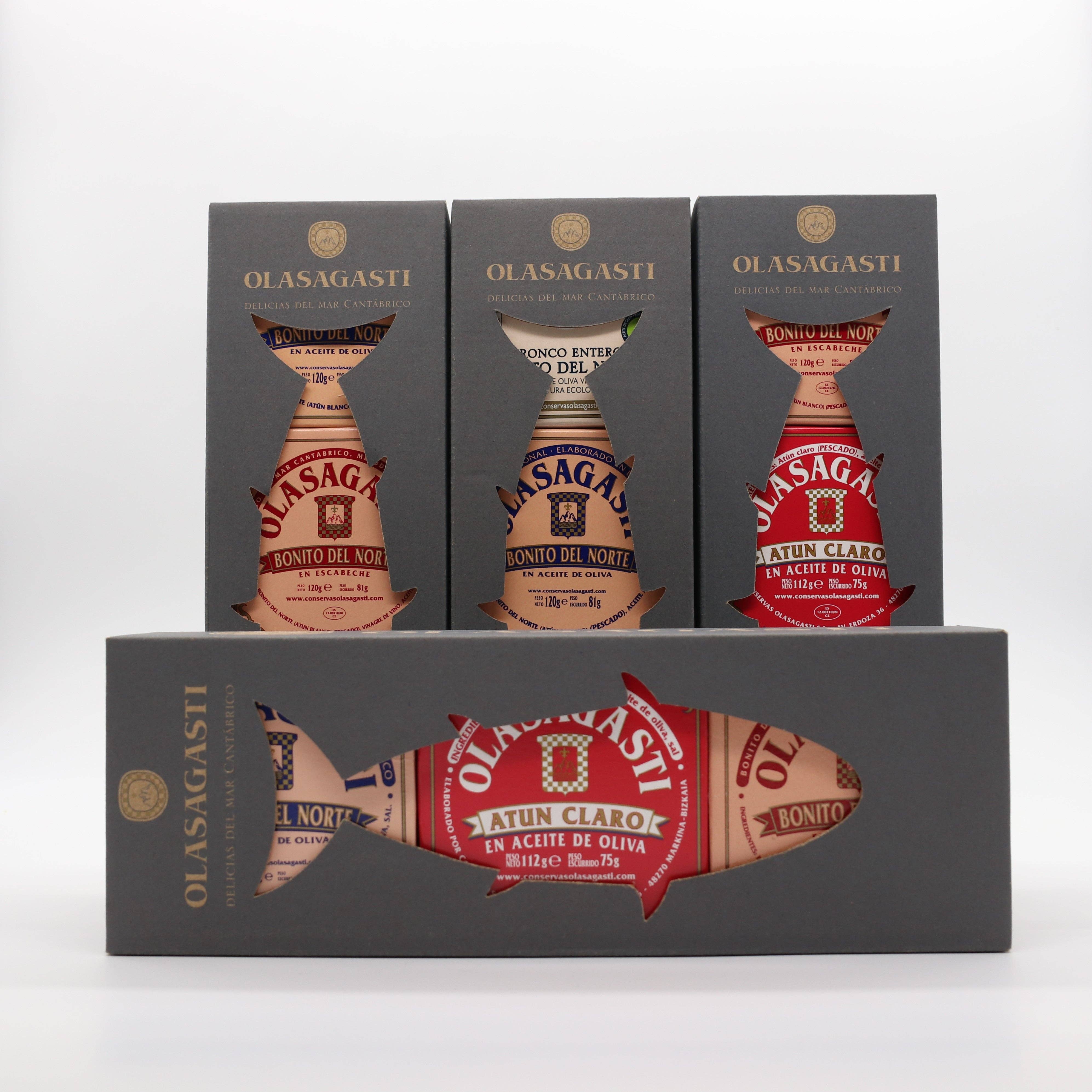 Conservas Olasagasti - Wholesale Tinned Fish - Olasagasti Classic Tunas Giftbox - 3 x 120 gr1