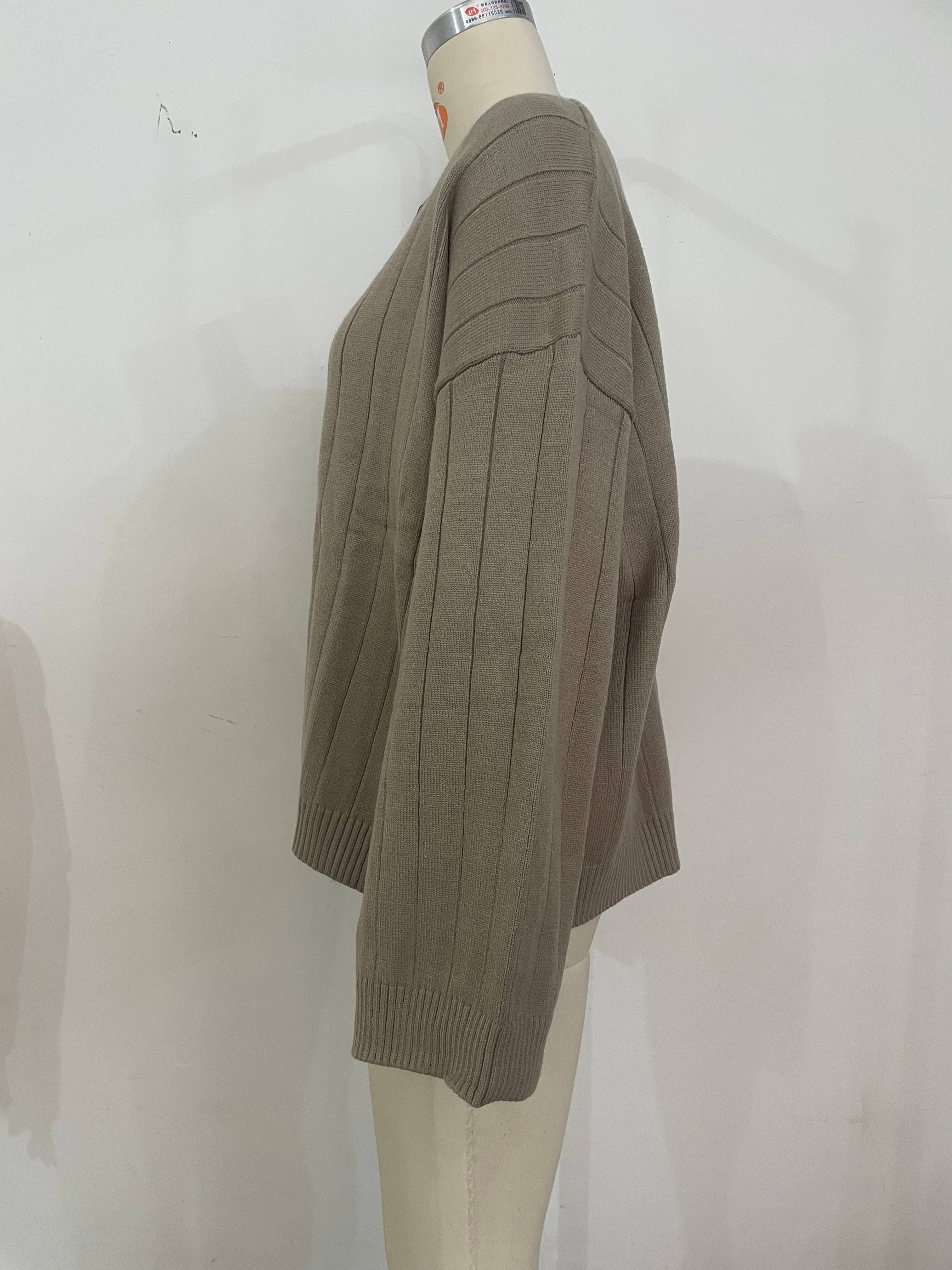 Hope & Sunshine – Engroshandel Cardigan - Dame – Ribbet cardigan med rund hals17