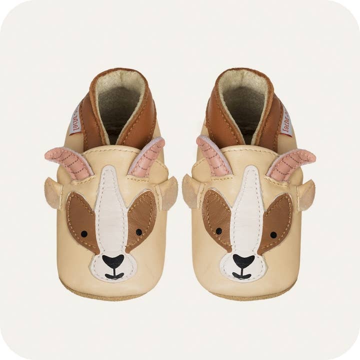 LAIT ET MIEL - Wholesale Slippers - Baby - Extra soft baby leather slippers Goat