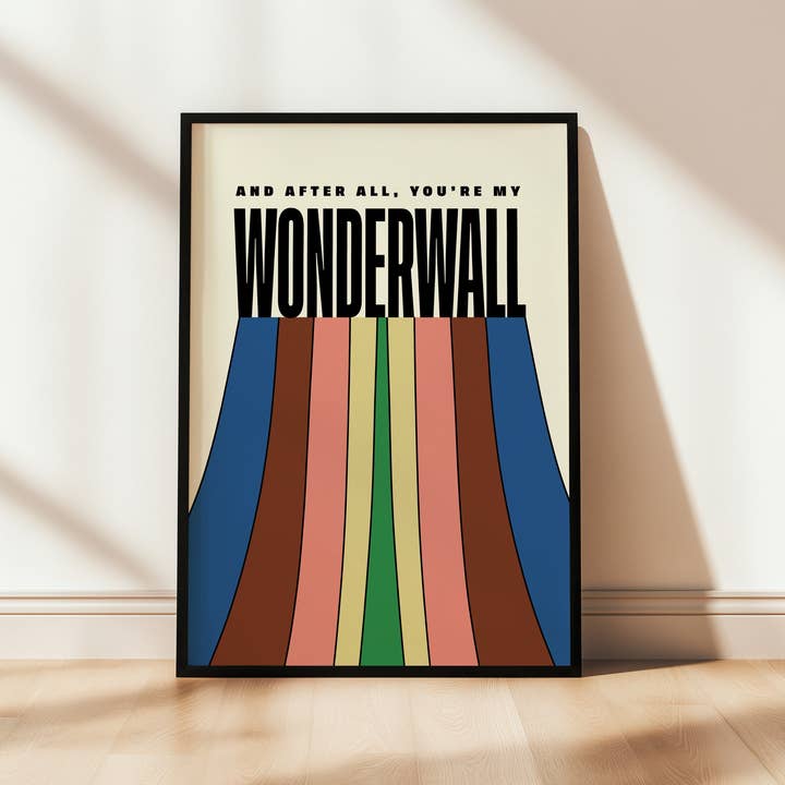 Twisted Rebel Designs - Wholesale Art Print - Wonderwall Oasis Music Print1