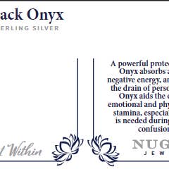 Nugent Jewelry - Wholesale Cocktail/Statement Ring - Black Onyx Crescent Moon Ring Sterling Silver (25% OFF)