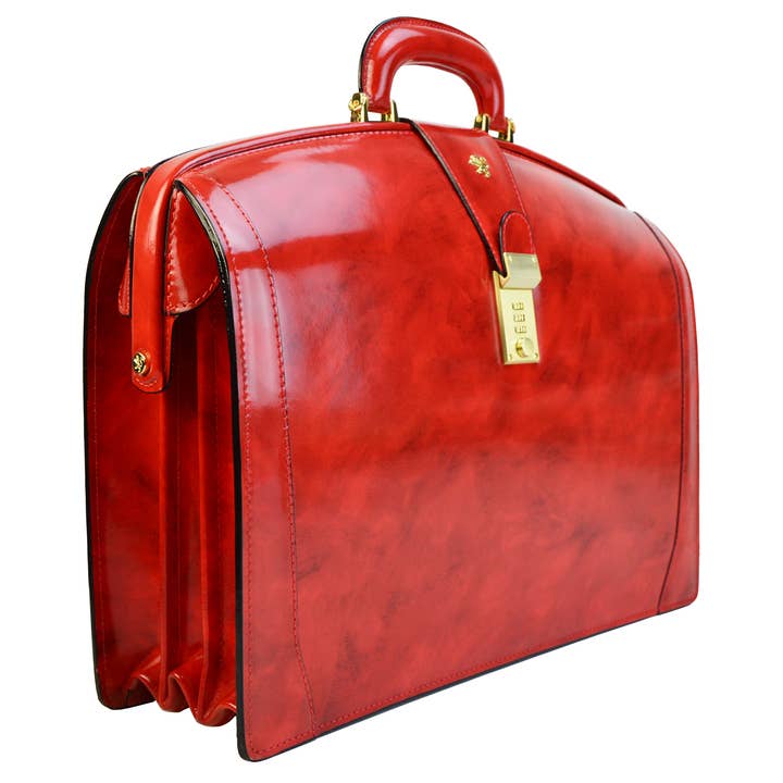 Pratesi - Wholesale Briefcase - Unisex - Brunelleschi Briefcase in Cow Leather- Radica Chianti3