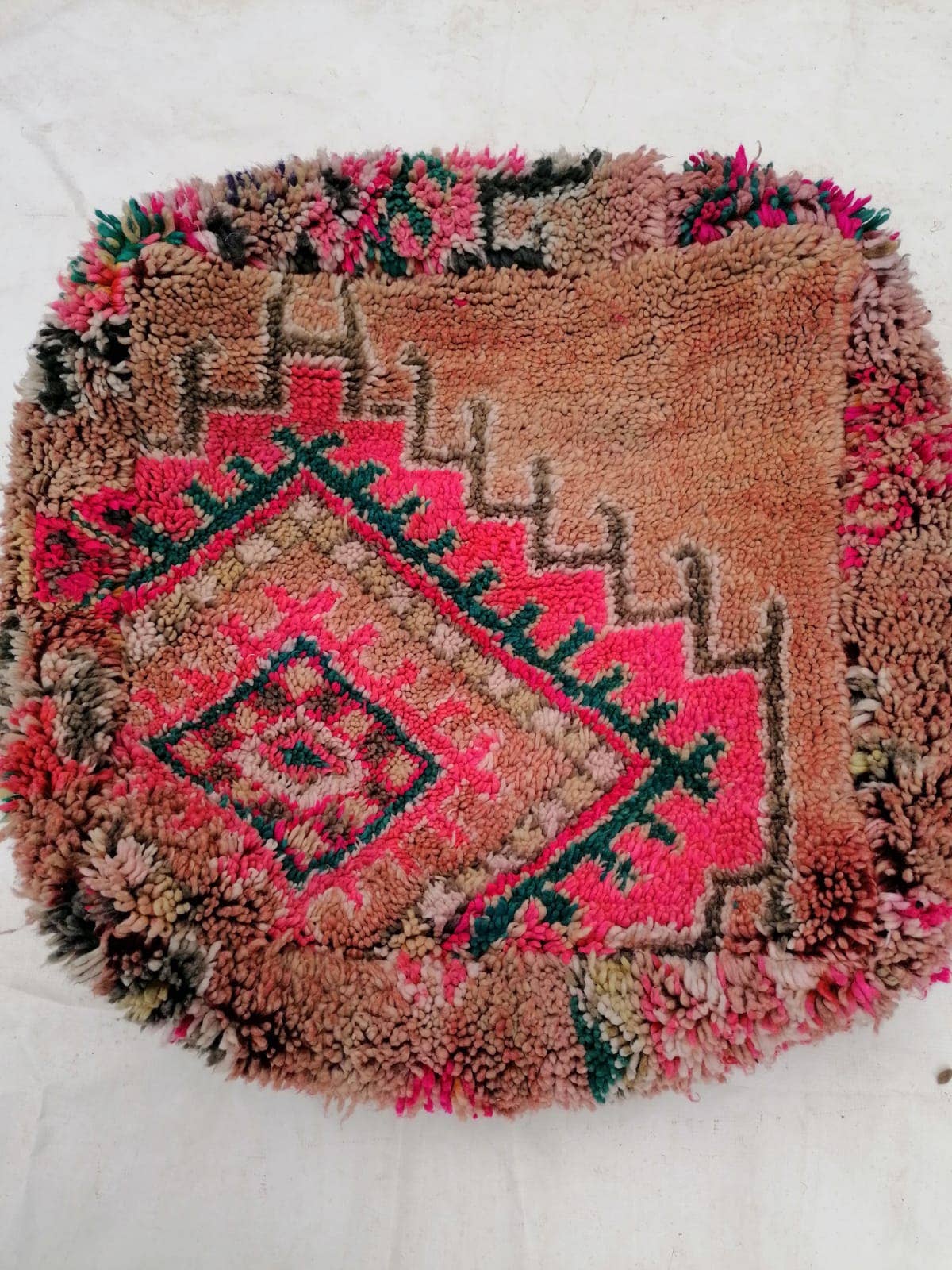 marrakeshop - Venta al por mayor Puf - Funda de Cojín de Suelo Pouf Vintage Boujad Marroquí1