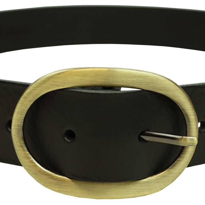 Anais - Wholesale Belt - Women's - Leather belt with gold buckle 25354