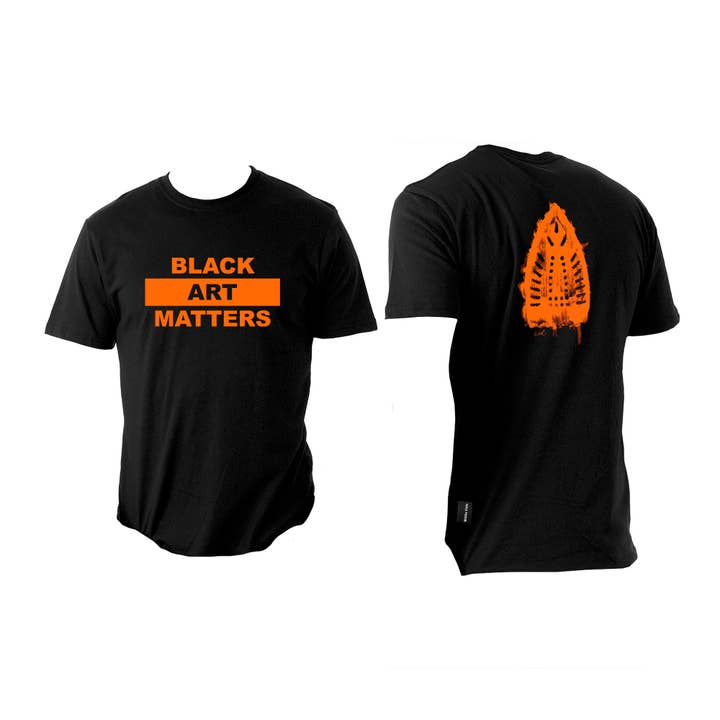Willie Cole Black Art Matters Black T-Shirt for wholesale by Popcorn Custom Products
