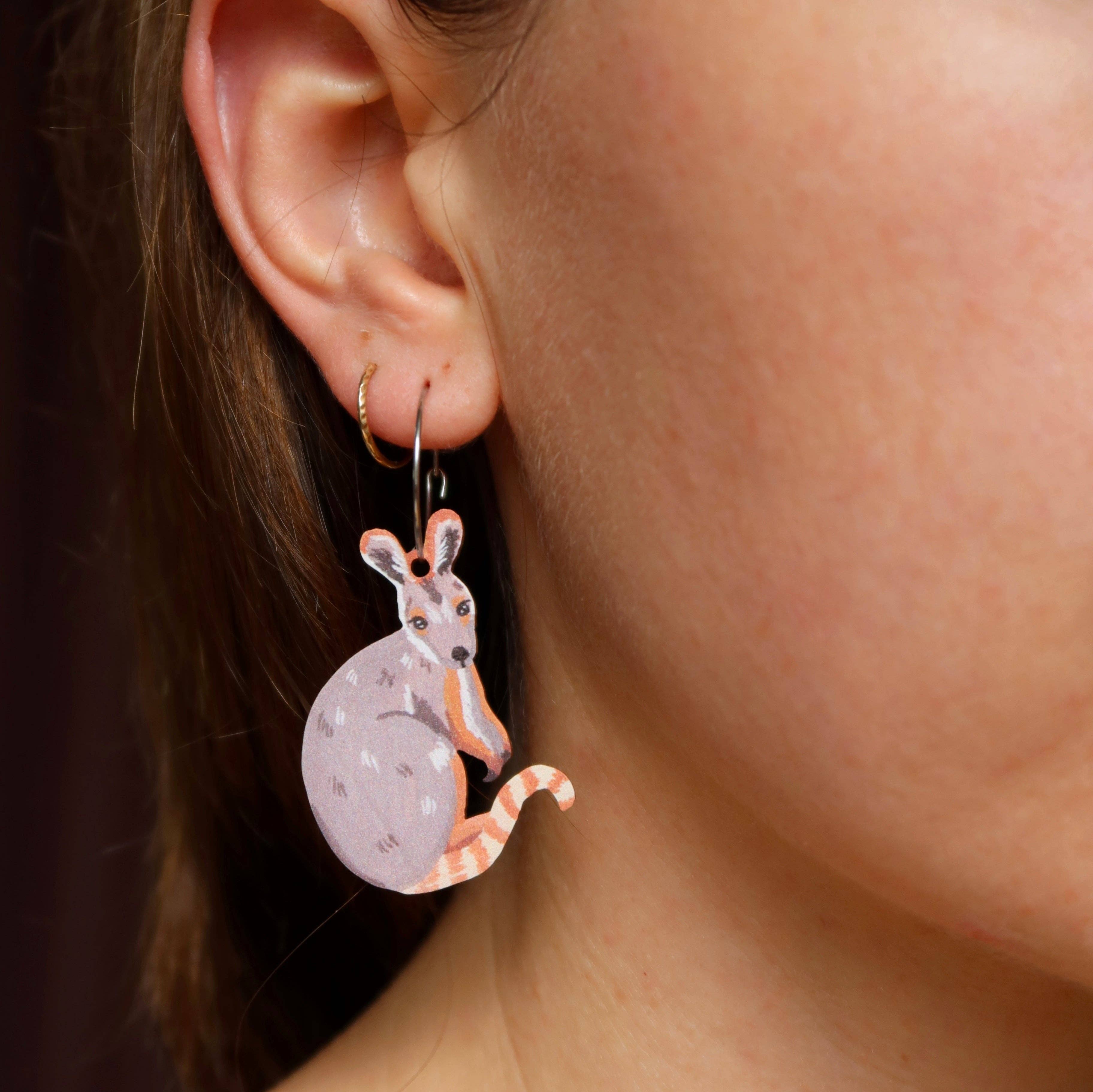 Pixie Nut & Co. - Wholesale Dangle Earrings - Wallaby Australian Animal Earrings2