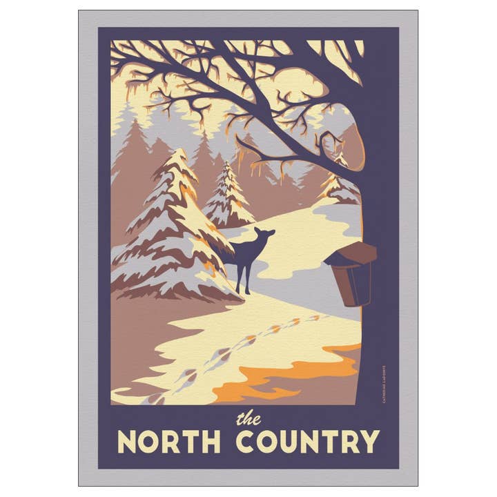 The North Country Postcard | Winter Michigan Souvenir Gift for wholesale by Lionheart Graphics